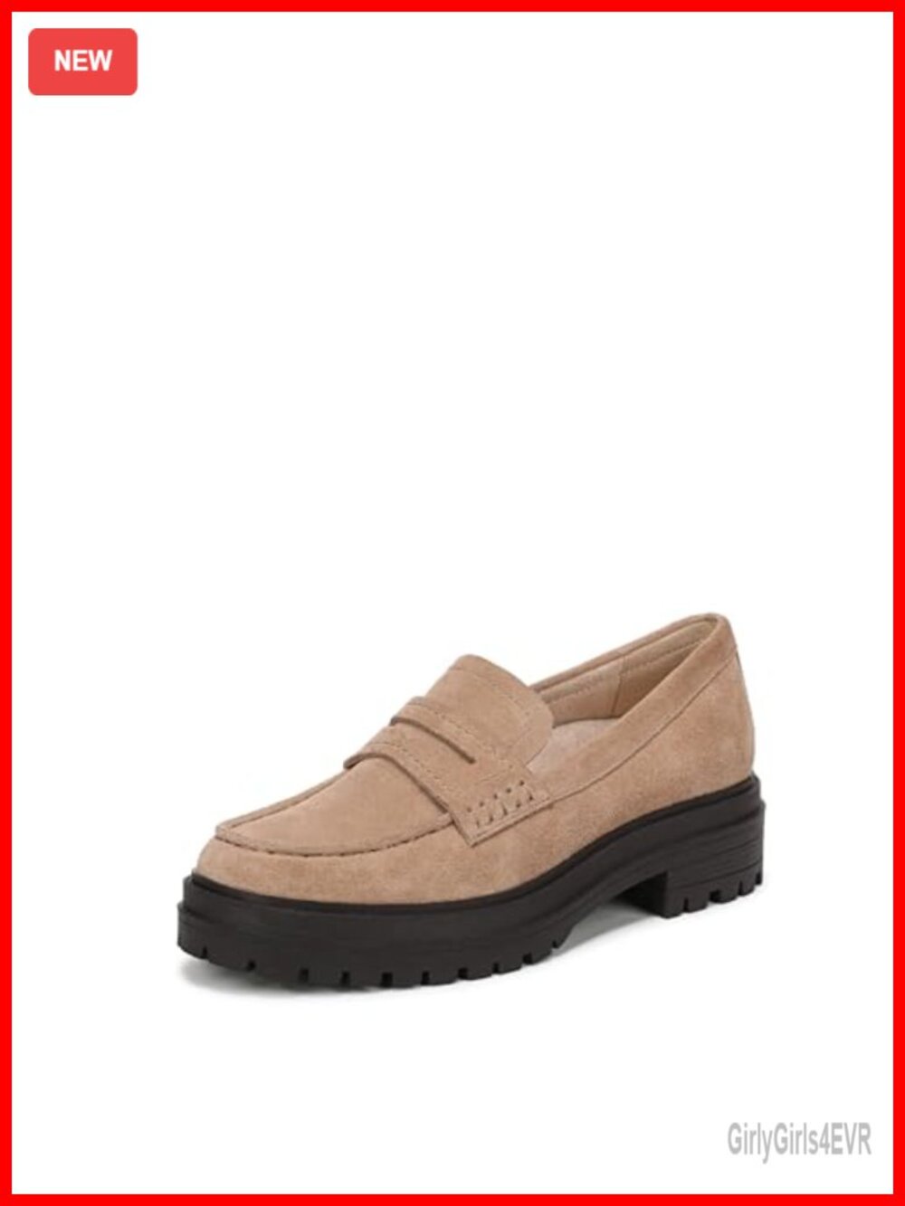 Lug Sole Loafers with Arch Support and Cushioning Slip-On Comfort
